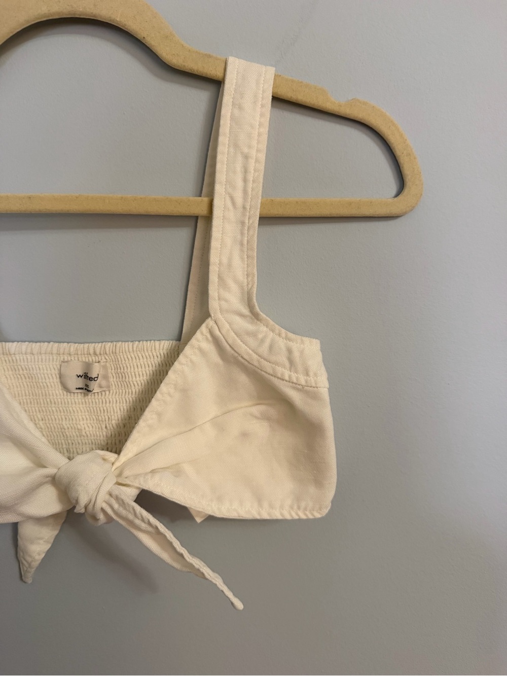 Wilfred White Tie-Knot Bandeau Bralette